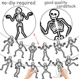 Halloween Skeleton Banners 2PCS Skull Cutout Dancing Bones Party Decorations Supplies