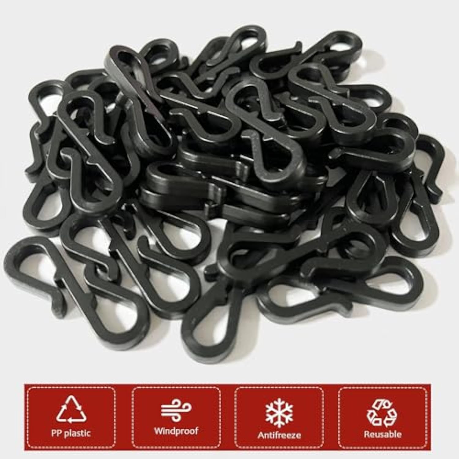 Pack Of 100 Holiday Light Clips Christmas Light Clips Outdoor Hang String Lights Clips Hooks For Christmas Decoration String Lights Weatherproof Outdoor Lights Clips For Halloween Xmas