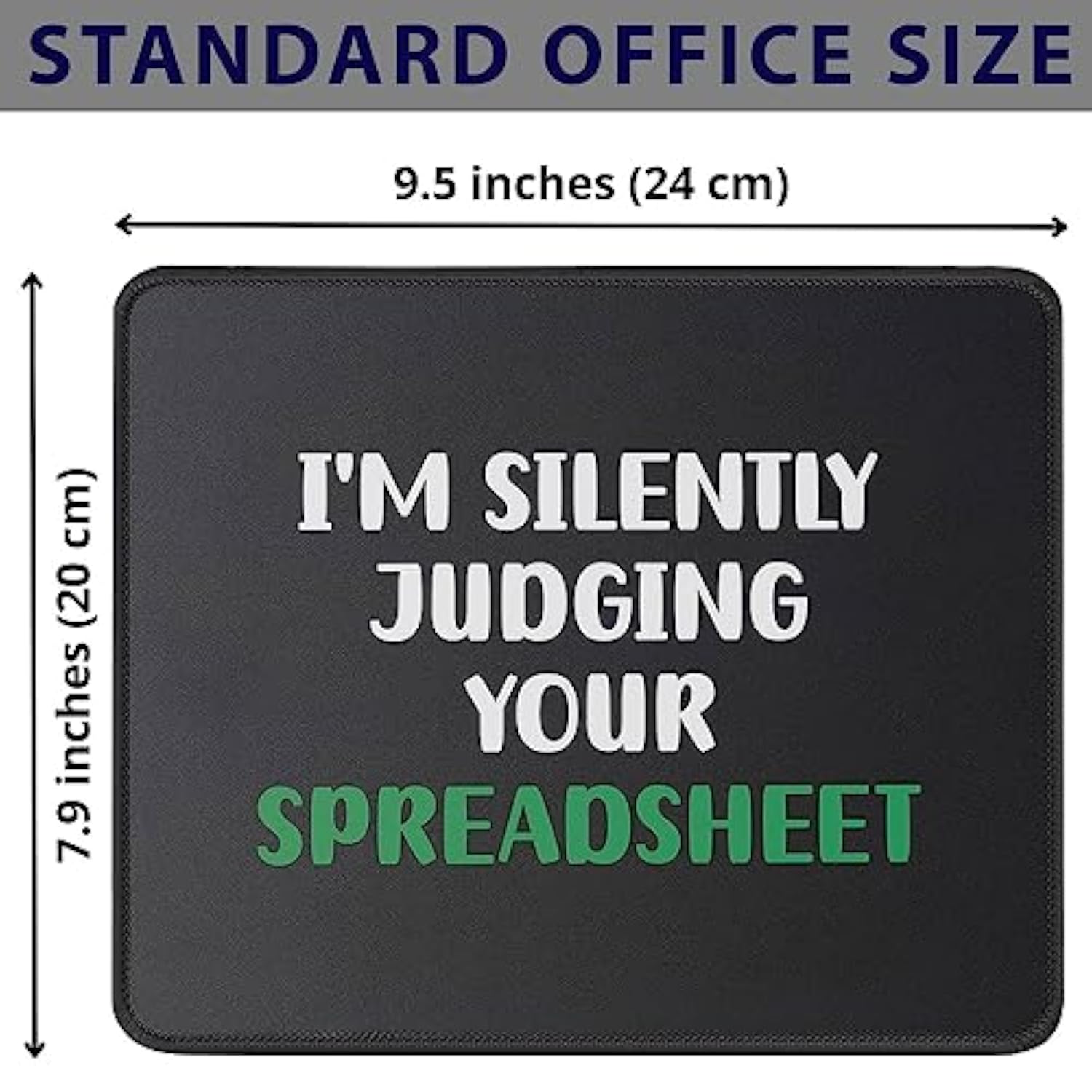 Silently Judging Your Spreadsheet Mouse Pad - Funny Gag Gift For Accountant - Cpa Tax Accounting Gifts - Accounatnts Mouse Mat 9.5 Inch