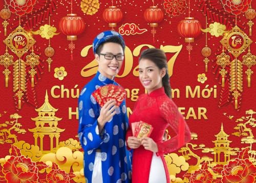 Vietnamese New Year Backdrop TET Decorations 2027 Lunar New Year Background