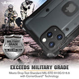 VENA vArmor Rugged Case Compatible with Apple iPhone 12 Pro Max (6.7"-inch), (Military Grade Drop Protection) Heavy Duty Holster Belt Clip Cover with Kickstand - Space Gray