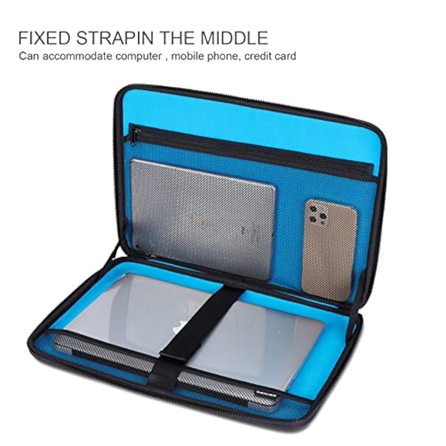 13.3 Inch Laptop Sleeve With Handle Shockproof Computer Bag Waterproof Eva Protective Carrying Case For 13-13.3 Inch Notebooks/13 Macbook Air/Macbook Pro Retina/Dell Xps 13/Samsung/Hp, Black