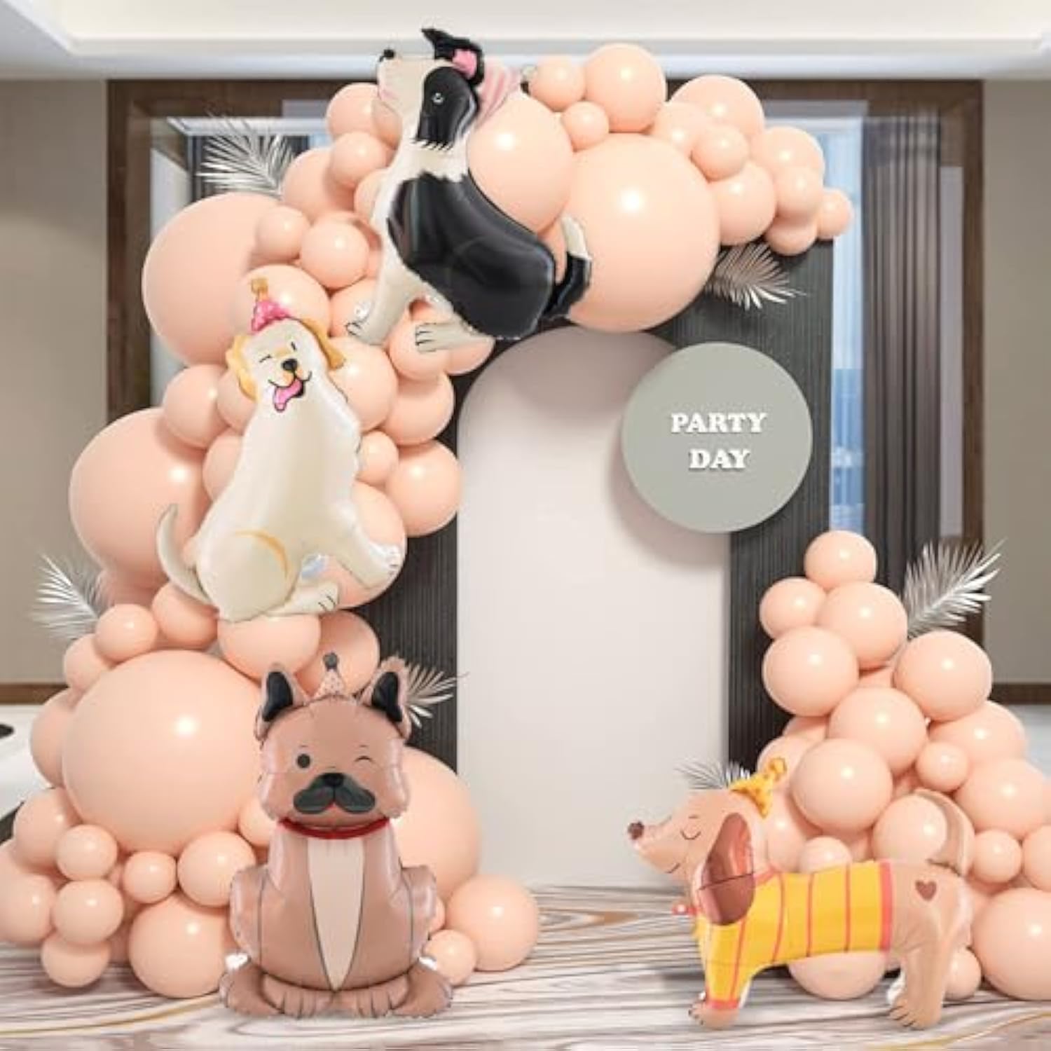 4 Pcs 4D Standing Pet Dog Foil Balloons Cute Puppy Balloons for Baby Showers