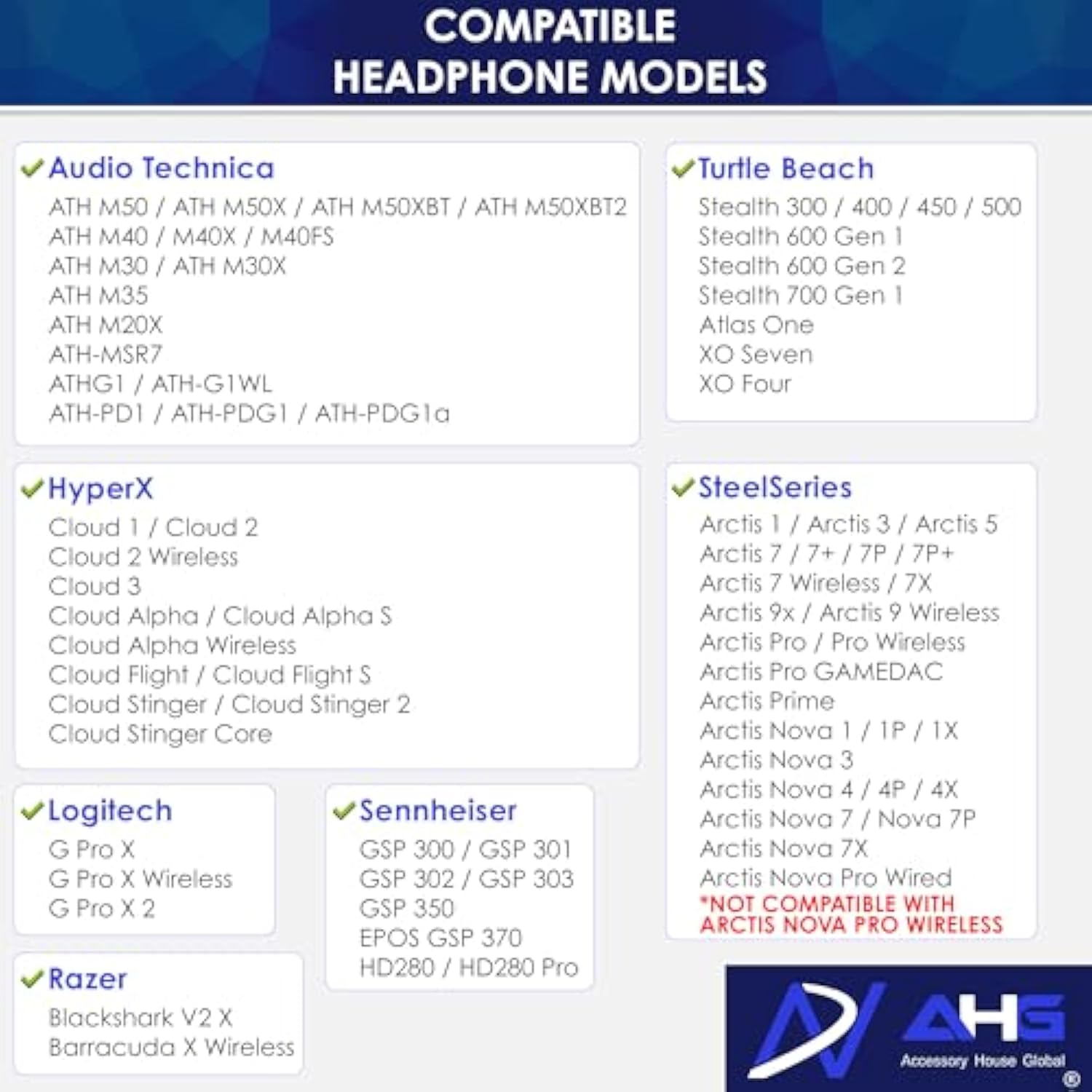 Ahg Ultra Comfort Ear Pads Cushions Compatible With Turtle Beach Stealth 600/600 (Gen 2), Hyperx Cloud 2 Wireless Cloud 3 Cloud Alpha/Alpha Wireless/Alpha S Stinger Flight Ath-M50X Etc Headsets