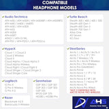 Ahg Ultra Comfort Ear Pads Cushions Compatible With Turtle Beach Stealth 600/600 (Gen 2), Hyperx Cloud 2 Wireless Cloud 3 Cloud Alpha/Alpha Wireless/Alpha S Stinger Flight Ath-M50X Etc Headsets