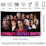Women's History Month Backdrop 71×43 Inch National Women's Day Party Decor