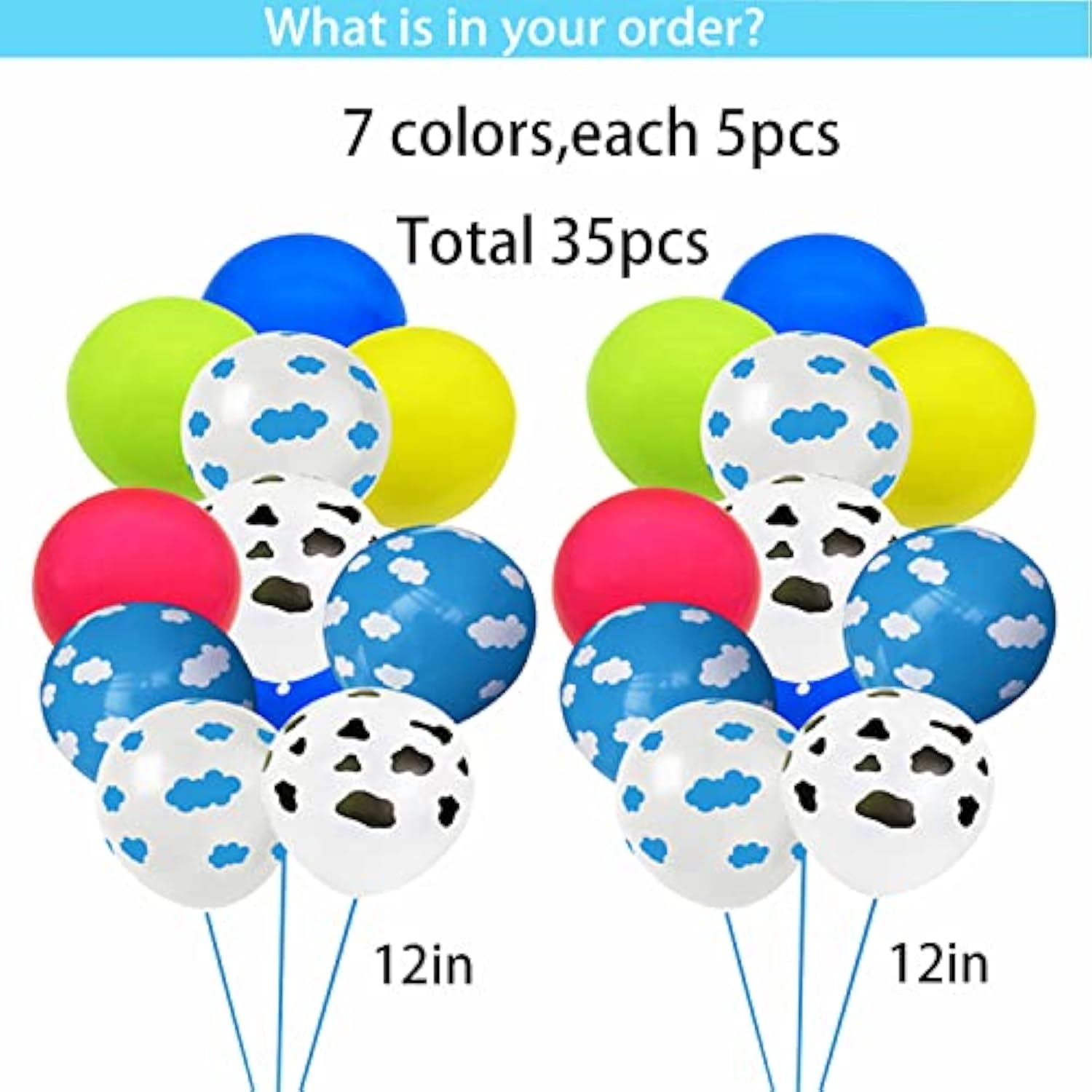 4th Birthday Party Set: "Reach Four the Sky" Banner, Cake Toppers, Balloons