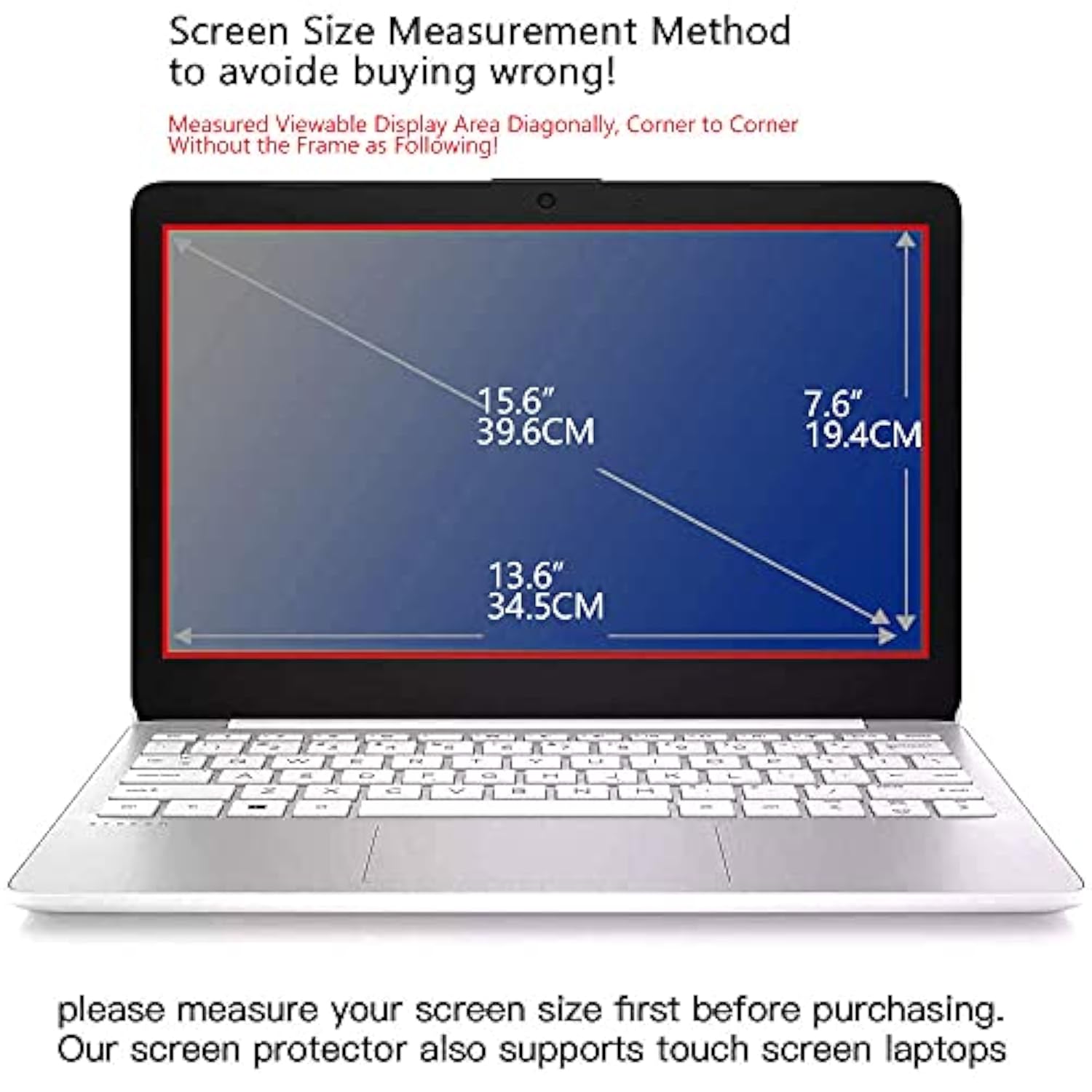 Anti Glare Anti Blue Light Screen Protector Compatible with 15.6”