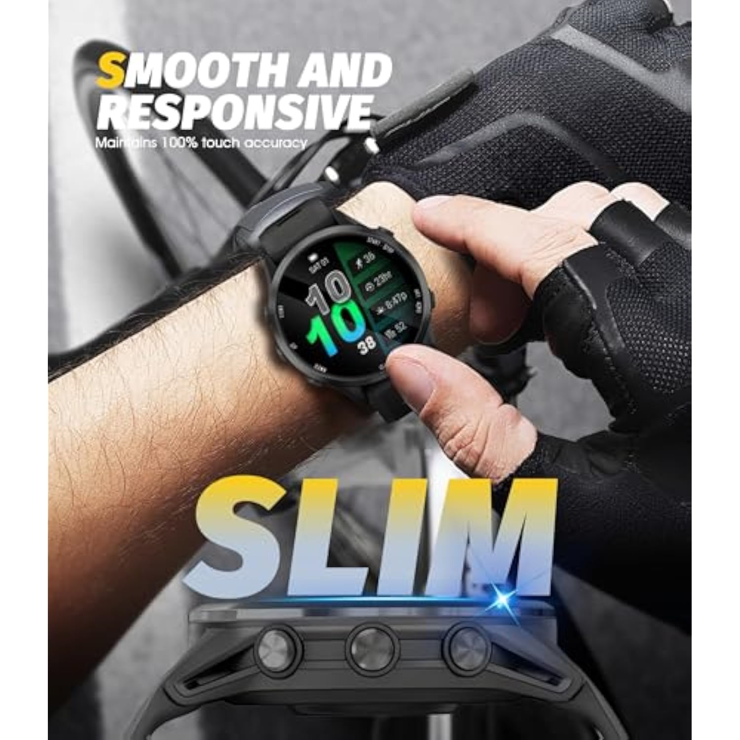 (5+3) Compatible For Garmin Forerunner 970/570 47Mm, 5 Pack Watch Screen Protector + 3 Pack Dust Plug, Pmma And Pet (Not Tempered Glass) Ultra Thin Hd Full Coverage 3D Curved Edge Anti-Scratch