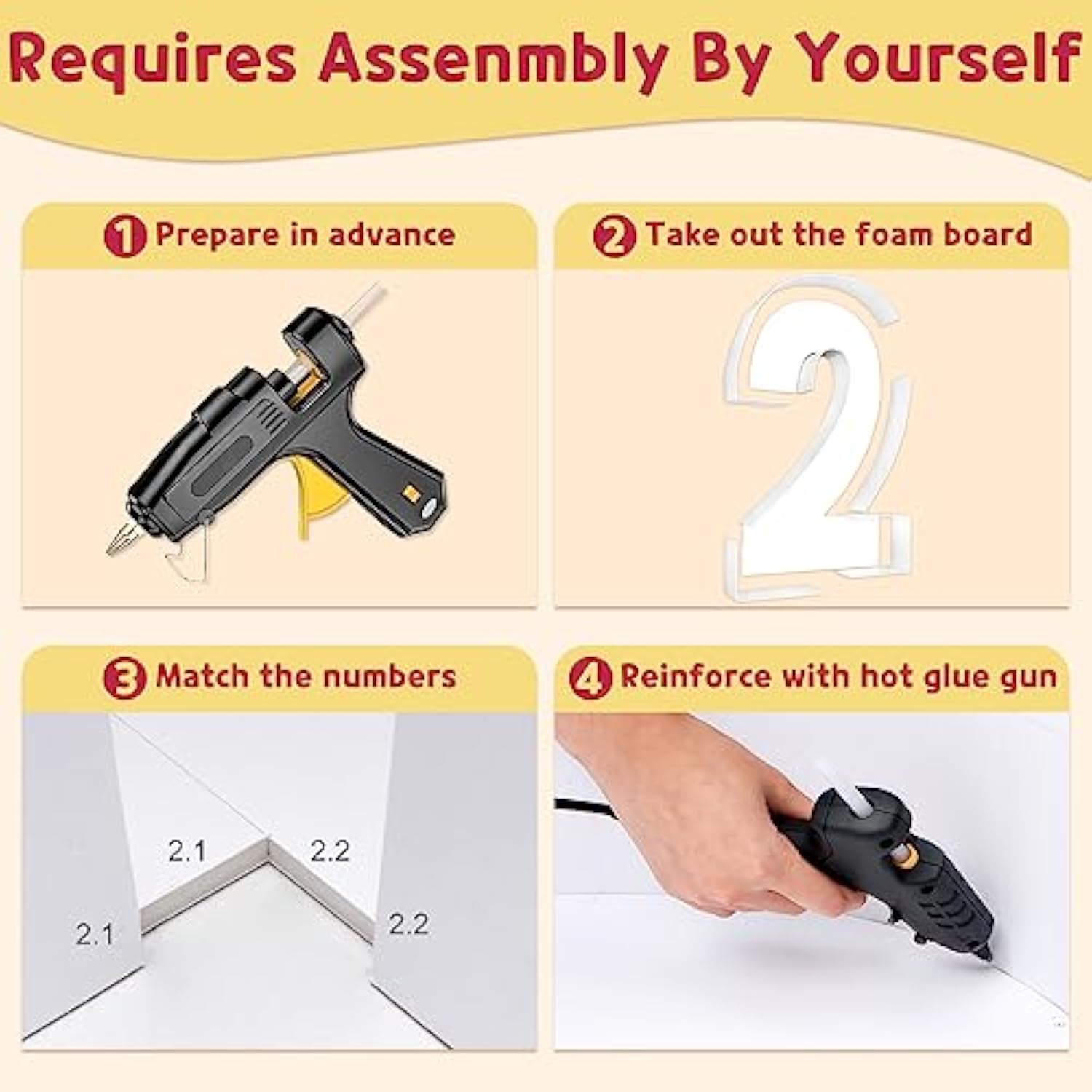 3Ft Mosaic Numbers For Balloons, Balloon Mosaic Number Frame, Marquee Number, 12Th 20Th Birthday Decorations, Second Anniversary Decor, Large Cardboard Numbers,Number 2 Balloon