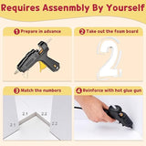 3Ft Mosaic Numbers For Balloons, Balloon Mosaic Number Frame, Marquee Number, 12Th 20Th Birthday Decorations, Second Anniversary Decor, Large Cardboard Numbers,Number 2 Balloon