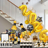10pcs 2026 Happy New Year Foil Balloons Party Decorations
