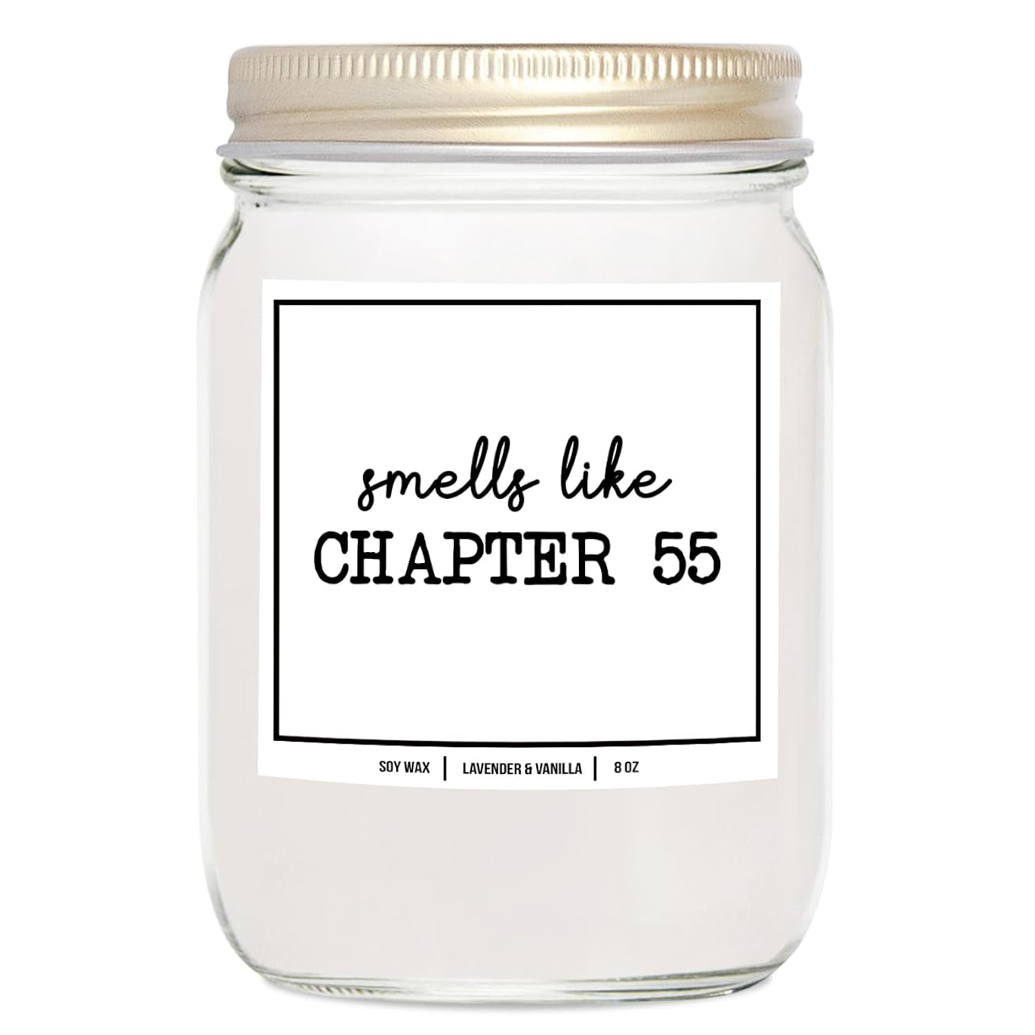 You Nique Designs Smells Like Chapter 55 Candle - Bookish Candles, Book Lovers, Themed Gifts For Reading Lovers Women, Book Club Present Ideas, Reading Themed Gifts (Lavender & Vanilla)