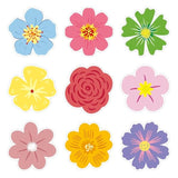54Pcs Spring Summer Floral Paper Cutouts - Flower Cut-Outs For Spring Bulletin Board, Party Home Classroom Wall Decoration, Back To School Decor