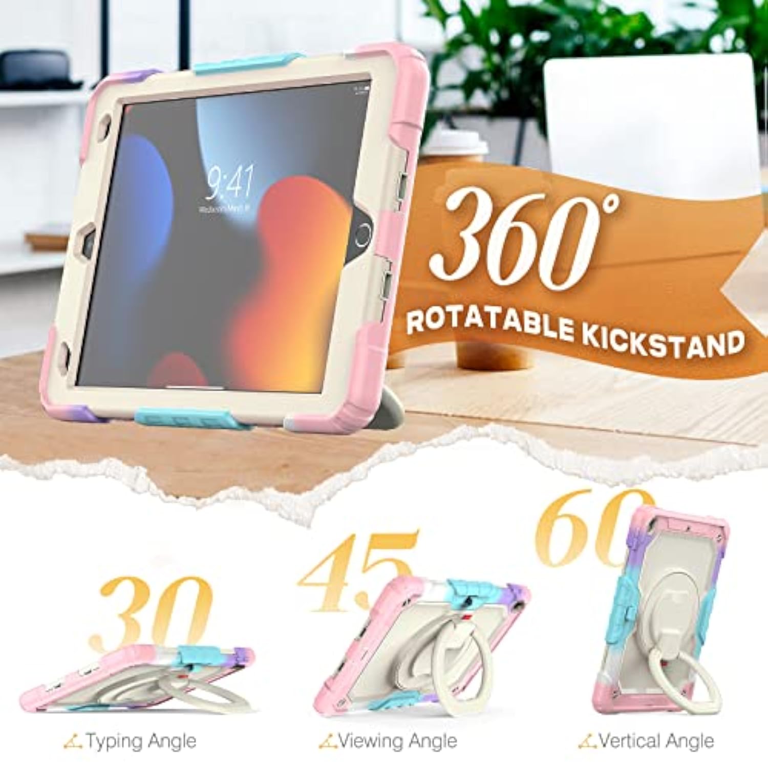 Case For Ipad 9Th/8Th/7Th Generation 2021/2020/2019, [Full-Body][Shock Proof]