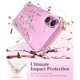 Floratopia Floral Shockproof iPhone 16 Case with Screen & Camera Lens Protector