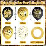 Happy New Year 2026 Banner NYE Party Decorations Supplies