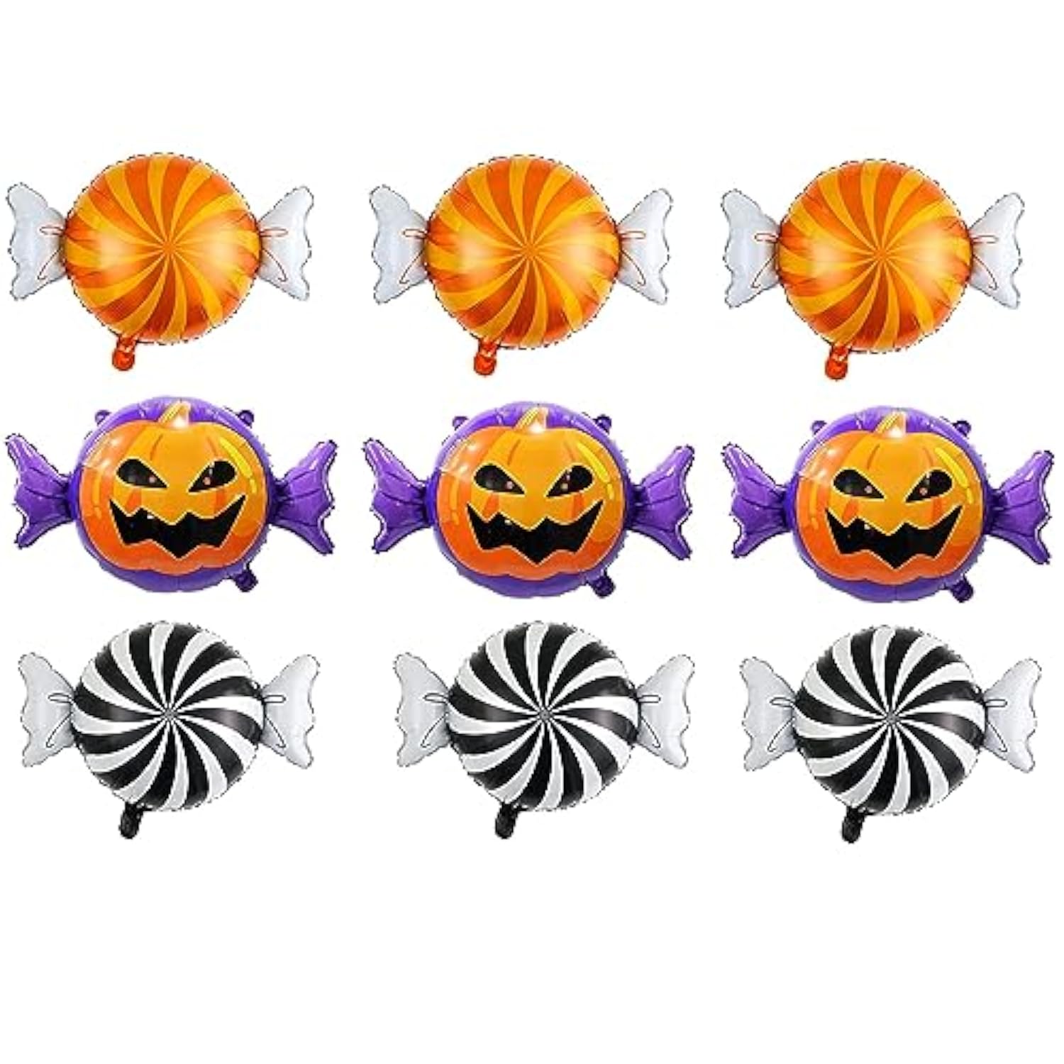 Halloween Foil Balloons: Pumpkin & Candy Party Decorations