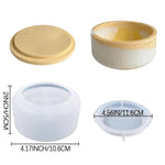 2 Pcs Large Jar Resin Molds Box With Lid Silicone Creative Pot Molds For Epoxy Jewelry Trinket Candle Holder Organizer Mold Plant Mold Diy Resin Concrete Crafts Home Decor