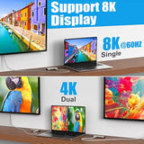 Short Usb C Cable, 40Gbps Usb4 Cable Compatible With Thunderbolt 4/3 Interface, Usb C To Usb C Cable Supports 8K Display.