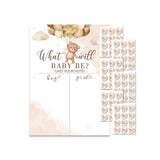 Baby Shower Games & Boy Or Girl Gender Reveal Bear Theme Voting Game Guessing Board Poster For Baby Shower Decoration Team Boy Team Girl Ideas