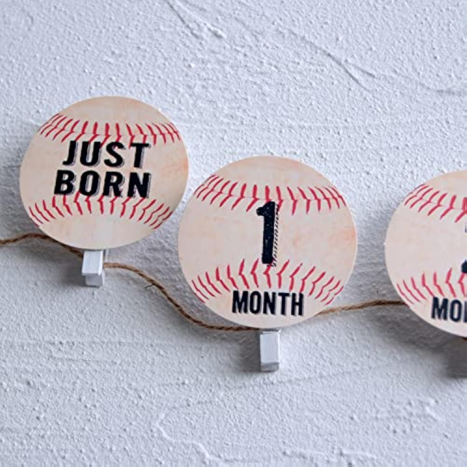 Baseball Birthday Decorations,Baseball Monthly Photo Banner,Baseball First Birthday,Baby Shower Picture Banner