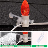 100 Pcs Christmas Light Clips - White Plastic Gutter Clips For Holiday String Lights - Weatherproof Decoration For Outside Roof Ridge Shingles Fence