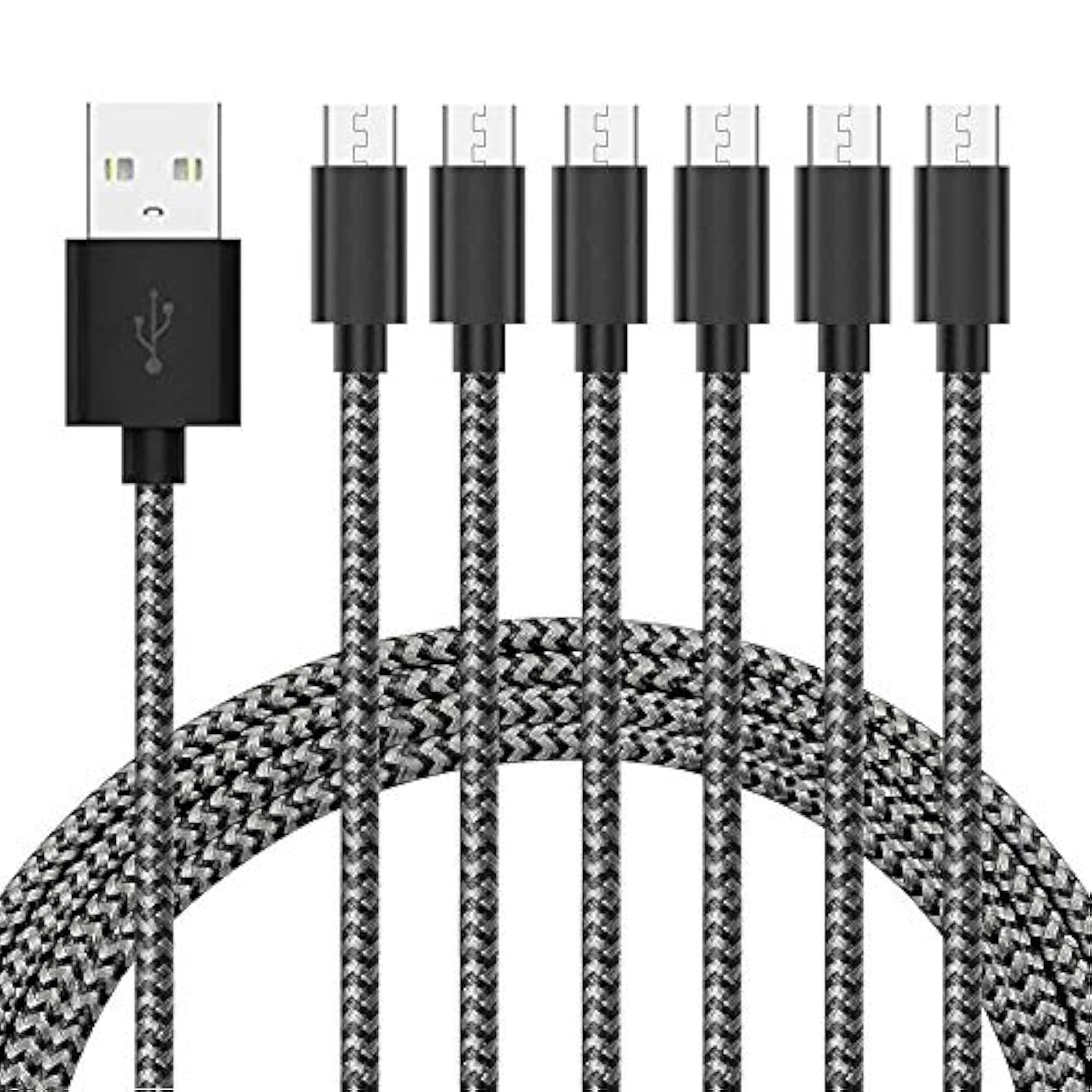 Gopala Micro Usb Cable Android Charger [6-Pack 5Ft] Nylon Braided Fast Sync&Charging Cord For Android, Samsung, Nexus, Lg, Htc, Nokia, Sony, And More