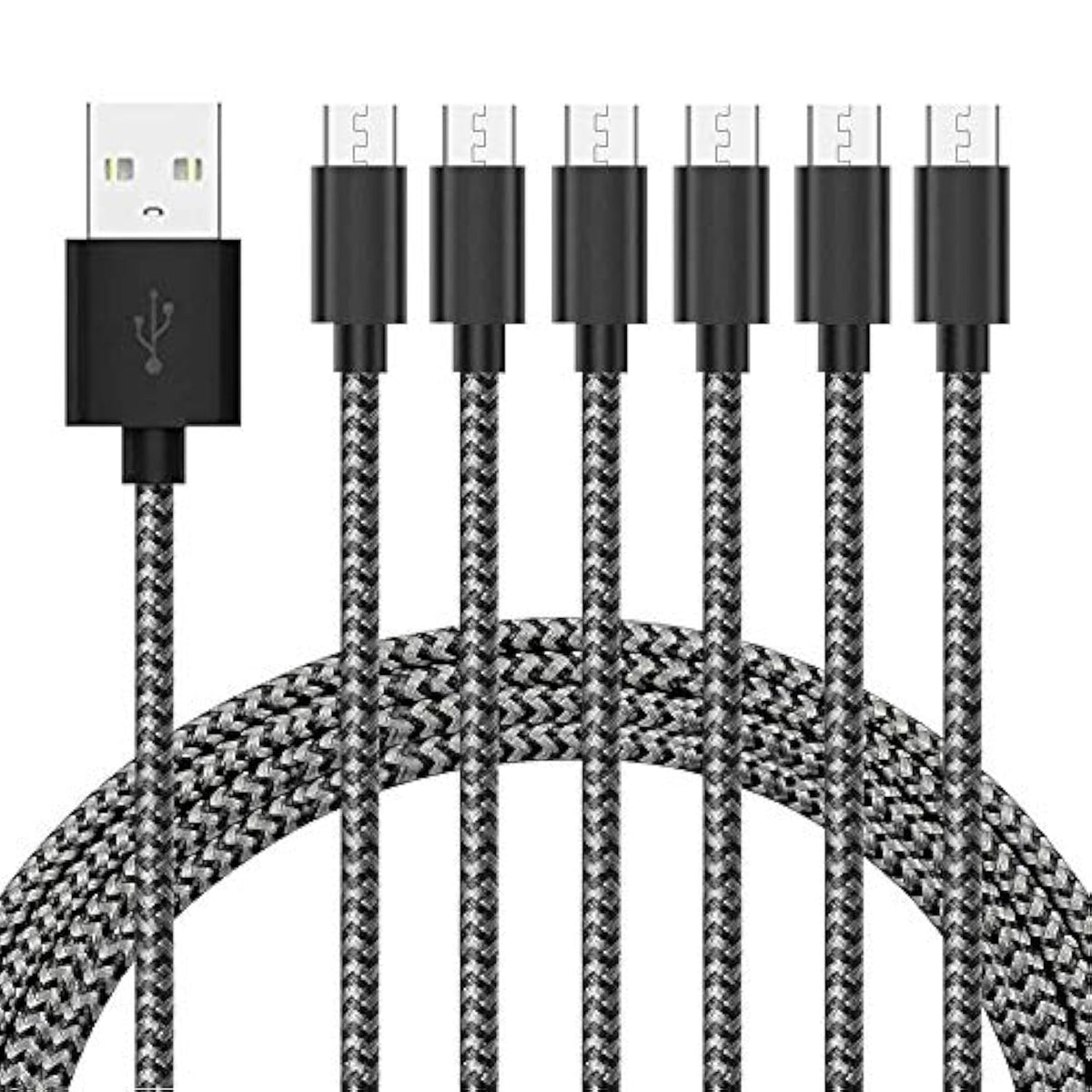 Gopala Micro Usb Cable Android Charger [6-Pack 5Ft] Nylon Braided Fast Sync&Charging Cord For Android, Samsung, Nexus, Lg, Htc, Nokia, Sony, And More