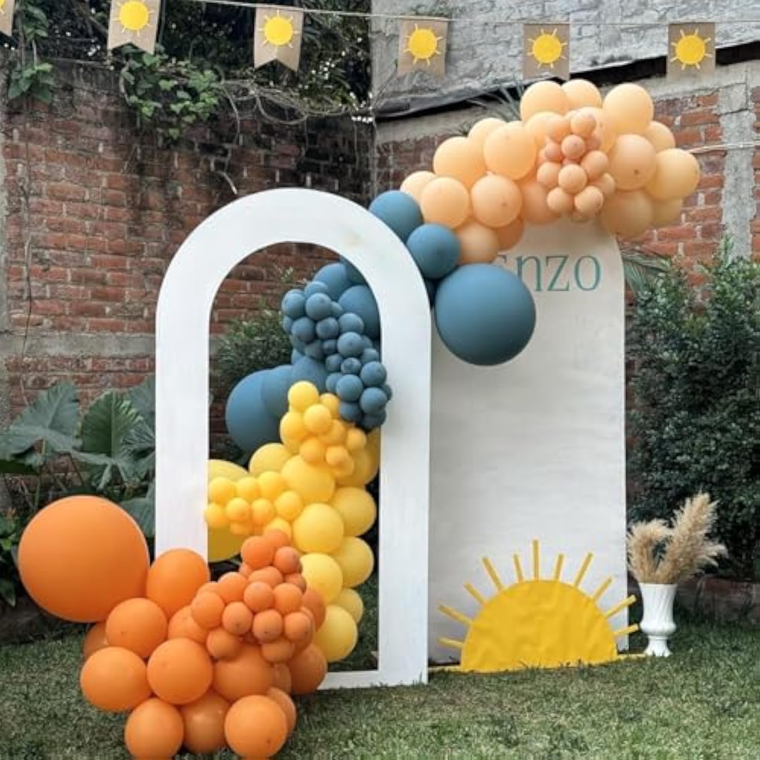 60 Pcs Retro Color Balloon Set: Boho Party Decor