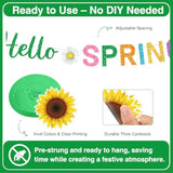 Spring Party Decorations, Hello Spring Decor Include 2Pc Hello Spring Banner And 24Pc Hanging Spring Decorations, Flower Hanging Decorations Spring Decorations For Home Office Classroom