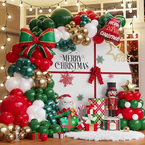 Christmas Balloon Arch Garland Kit for Christmas Party Decorations