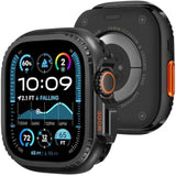 2 In 1 Metal Case Compatible With Apple Watch Ultra 3/2/1 49Mm, Rugged Shockproof Metal Bumper Case With Back Cover For Iwatch 49Mm (Black)