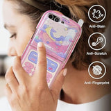 Compatible With Samsung Galaxy Z Flip 7 Case, Pc Shell Funny Mobile Phone Design Cute Anime Shockproof Protective Cover For Zflip 7 For Woman Pink