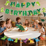 Dinosaur Happy Birthday Banner Cute Dino Garland Kids Party Decorations