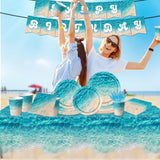 Beach Party Supplies, 142Pcs Ocean Waves Birthday Party Supplies Tableware Set Summer Pool Party Decorations Plates,Cups,Napkins,Banner,Tablecloth For Hawaiian Party Birthday Decorations
