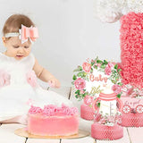 12 Pcs Baby Shower Honeycomb Centerpieces For Girl, Floral Party Table