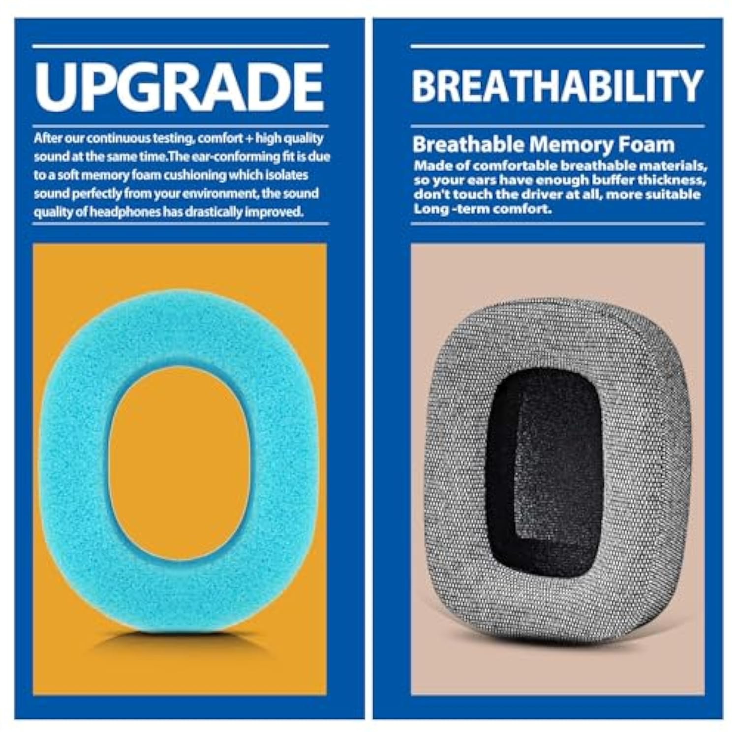 P5 Ear Pads - Replacement Ear Cushion Compatible With P5 Wired Headphones I Not Fit P5 Wireless And P5 Series 2/S2 (Grey Fabric)