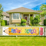 Back To School Banner Welcome Back To School Decorations Yard Sign First Day Of School Yard Banner For Classroom Back To School Party Decorations, 118 X 24 Inch