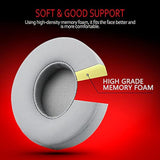 Earpad Replacement For Beats Solo 2 & 3 Wireless/Wired Headphone, Ear Cushion Premium Protein Leather Memory Foam With Kits, Superb Comfortable Easy To Install – Silver