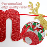 Buon Natale Banner - Glitter Italian Christmas Banner, Party Decor, Merry Christmas Sign - Pre-Strung
