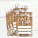 50 Rustic Save The Date Cards For Wedding, Engagement, Anniversary, Baby Shower, Birthday Party, Etc Save The Dates Postcard Invitations, Simple Blank Event Announcements