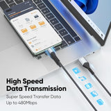 Usb To Micro Usb Cable 10 Ft Long 480Mbps Data Transfer & 12W Charging, Microusb 2.0 Charger Cord 10Ft For Ps4 Old Kindle Android Phones Raspberry Pi 3 And More