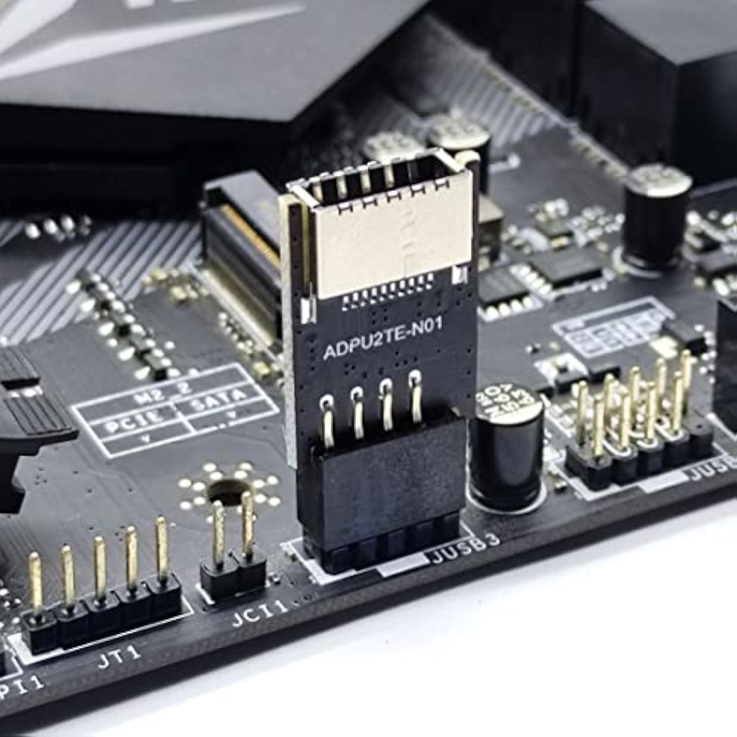 Cy Usb 2.0 9Pin Male To Usb 3.1 Type E Key-A Female Front Panel Socket To 9Pin
