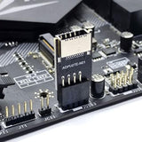 Cy Usb 2.0 9Pin Male To Usb 3.1 Type E Key-A Female Front Panel Socket To 9Pin