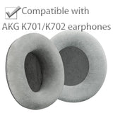 K701 Replacement Ear Pads Compatible With Akg K701/K702/Q701/Q702/K601/K612/K712 Earphones, Earpads Cushions With Soft Velvet And Memory Foam (Gray/Velvet)