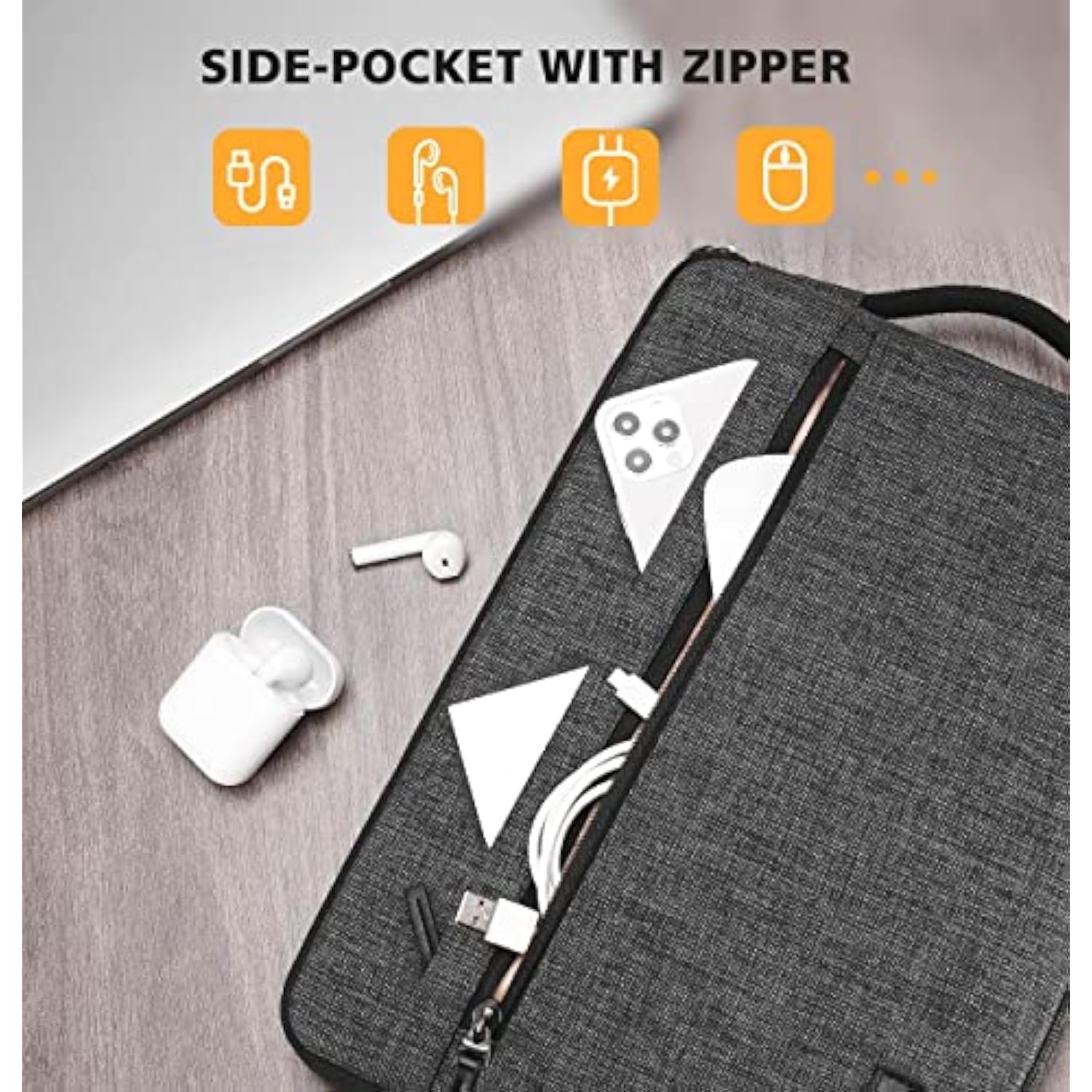 Laptop Sleeve 17 Inch Water-Resistant Computer Case Hand Bag For 17.3" Lenovo Legion 5/5I/Dell G7 17/Ideapad L340/ Hp Gaming Pavilion 17/Envy Laptop 17/Acer Chromebook 317/Asus,Black