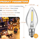 3 Pack Accessory Cord With 6 Led Bulbs, 11.5 Ft Christmas Village Light With On/Off Switch Plugs And Spare Fuse For Hall