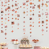 Rose Gold 18th Birthday Garland: Star & Dot Banner, 46 ft