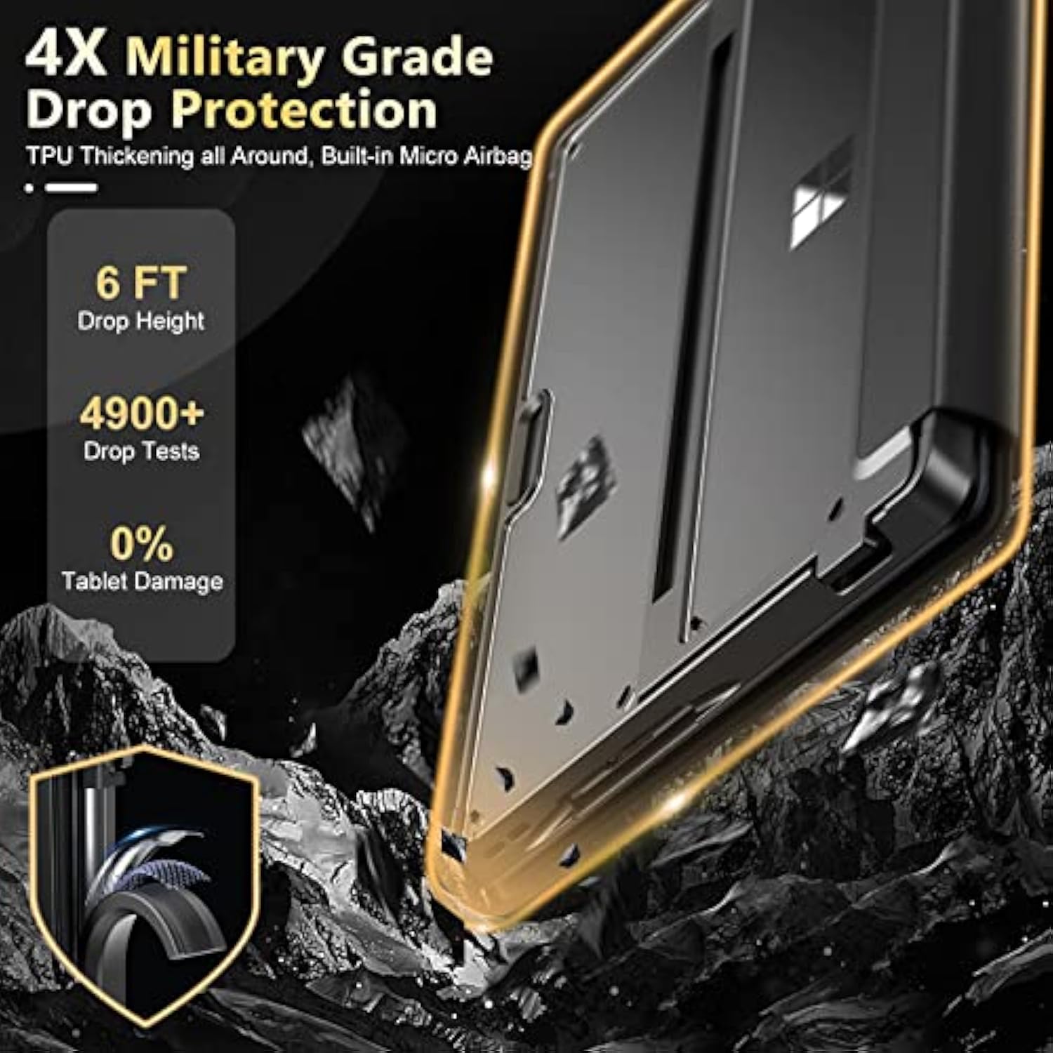Microsoft Surface Pro 9 Case And Cover, [Military-Grade Drop Protection] [High